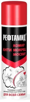 Аэрозоль-реппелент Рефтамид для всей семьи (для детей от 1 года) 145 мл., баллон
