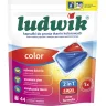 Гелевые капсулы Ludwik Color Для стирки цветных тканей 2в1 44шт.