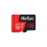 Карта памяти microSDXC UHS-I U3 NETAC P500 Extreme Pro 128 ГБ, 100 МБ/с, Class 10, NT02P500PRO-128G-S, 1 шт., без адаптера