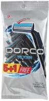 Cтанки для бритья c увлажняющей полоской одноразовые, 5+1 шт., Dorco, 2, 32 гр., флоу-пак