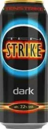 Напиток пивной Ten Strike Dark темный фильтрованный пастеризованный 7,2% 500 мл., ж/б