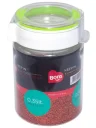 Банки Bora для хранения сыпучих продуктов h110d72 мм 0,35 л 3 штуки в наборе 3 цвета с крышкой прозрачные пластиковые