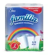 Полотенца бумажные Familia Радуга двухслойные 1/2 листа 2 шт., пакет