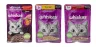 Влажный корм Whiskas Три вкуса желе и Мясная коллекция для кошек 75 гр., пауч
