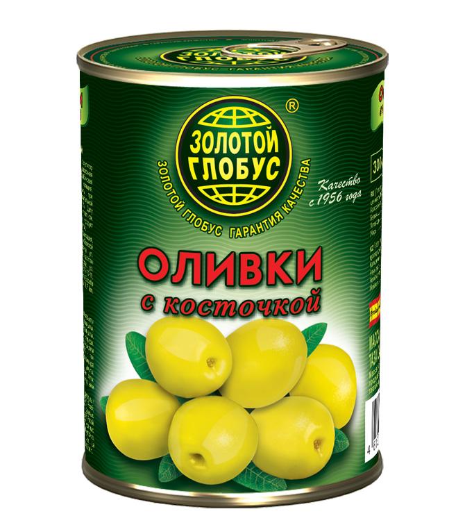 Оливки с лимоном Золотой Глобус 300 гр., жестяная банка
