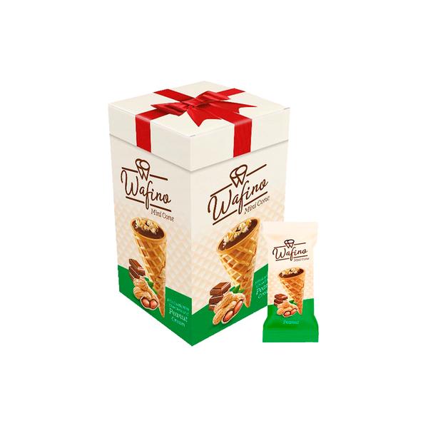 Вафельный мини-рожок Wafino Peanut Арахис 180 гр., картон
