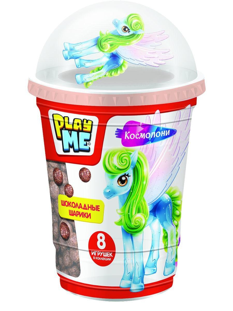 Шарики шоколадные с игрушкой Конфитрейд Play Me Космопони, 50 гр., ПЭТ
