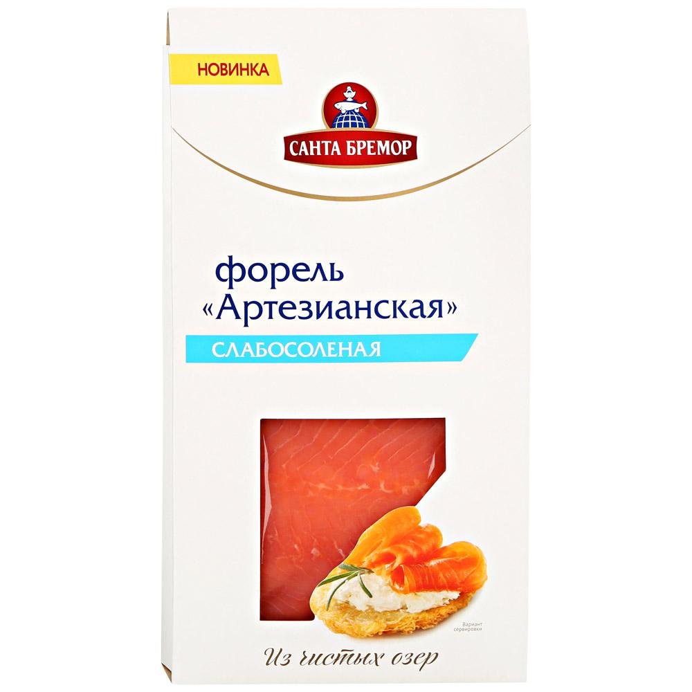 Форель Санта Бремор артезианская радужная филе кусок с/с 200 гр., картон
