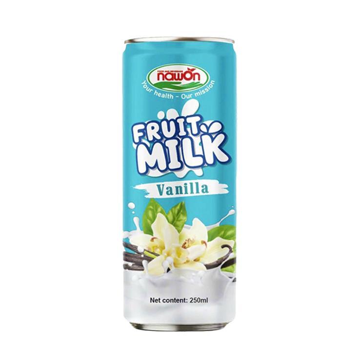Напиток негазированный Nawon Fruit Milk ваниль 250 мл., ж/б