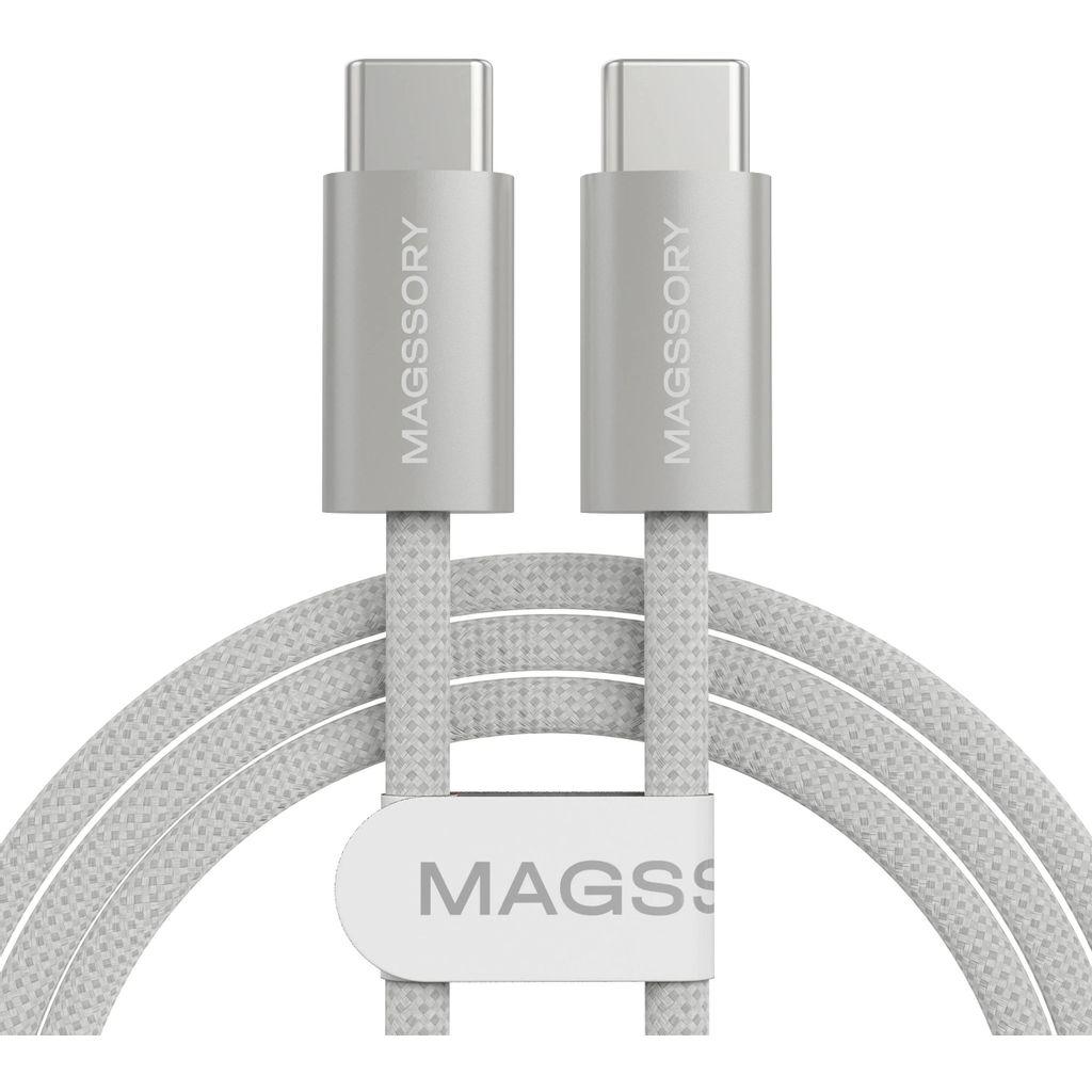 Кабель MAGSSORY CBL002, USB Type-C (m) - USB Type-C (m), 1.5м, MFI, белый