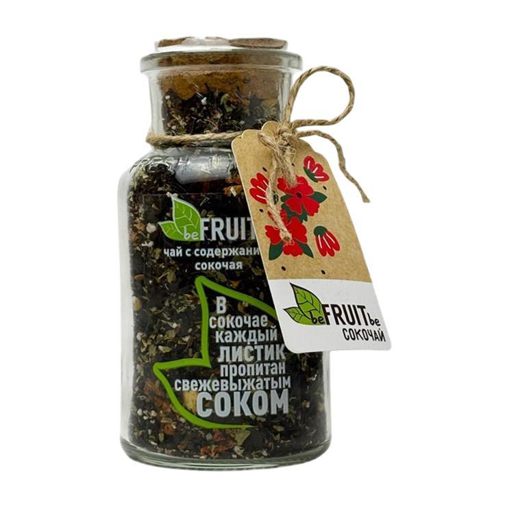 Чай черный Befruitbe Сокочай с ананасом, клубникой, мятой, медом и лимоном 65 гр., стекло