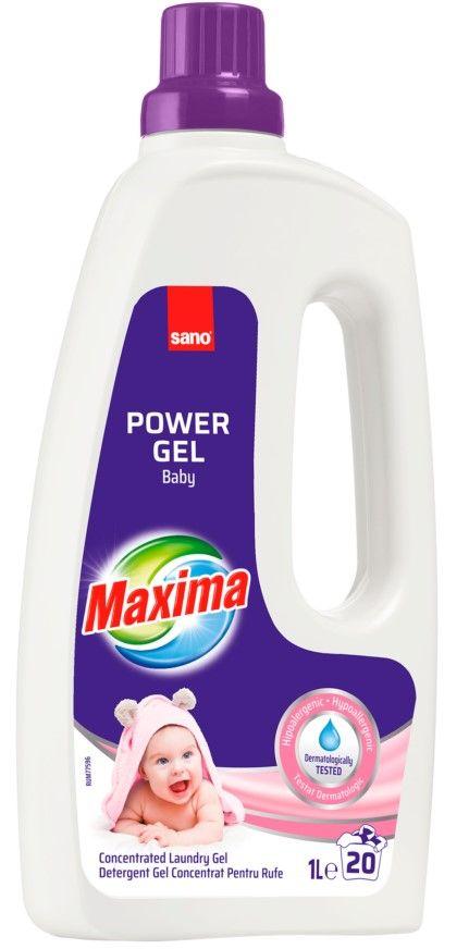 Гель для стирки SANO Maxima детского белья концентрированный 1 л., ПЭТ