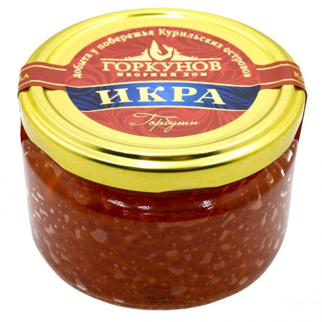 Икра ГОРКУНОВ горбуши красная 250 гр., стекло
