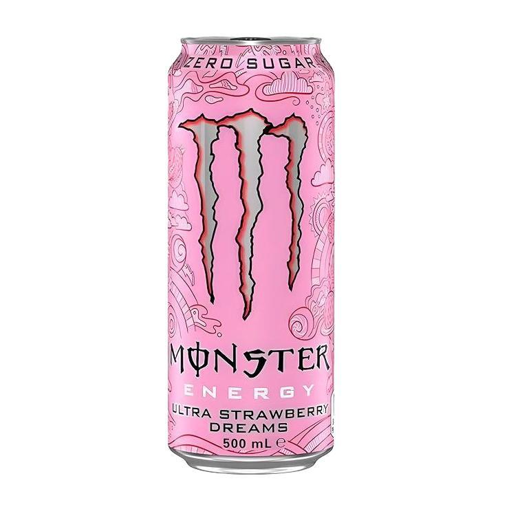 Напиток энергетический Monster Energy Strawberry Dreams без сахара Ирландия 500 мл., ж/б
