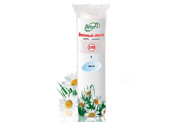 Ватные диски косметические 100шт., Belux, пластиковая упаковка