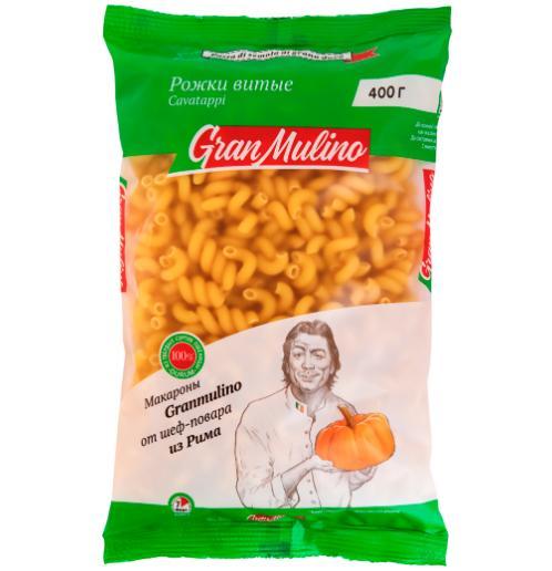 Изделия макаронные Granmulino Рожки витые 400 гр., флоу-пак