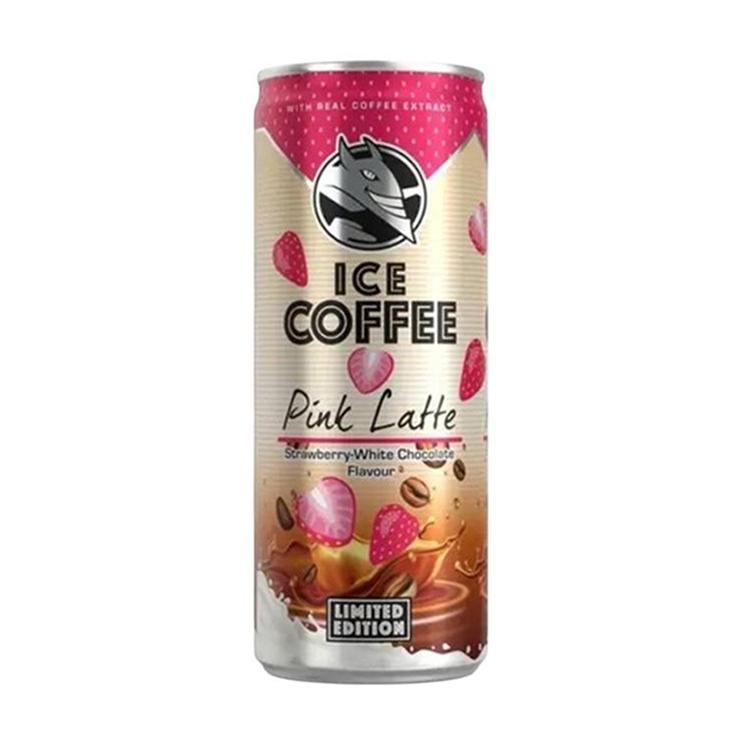 Напиток кофейные Hell ICE Coffee Пинк Латте клубника и белый шоколад 250 мл., ж/б