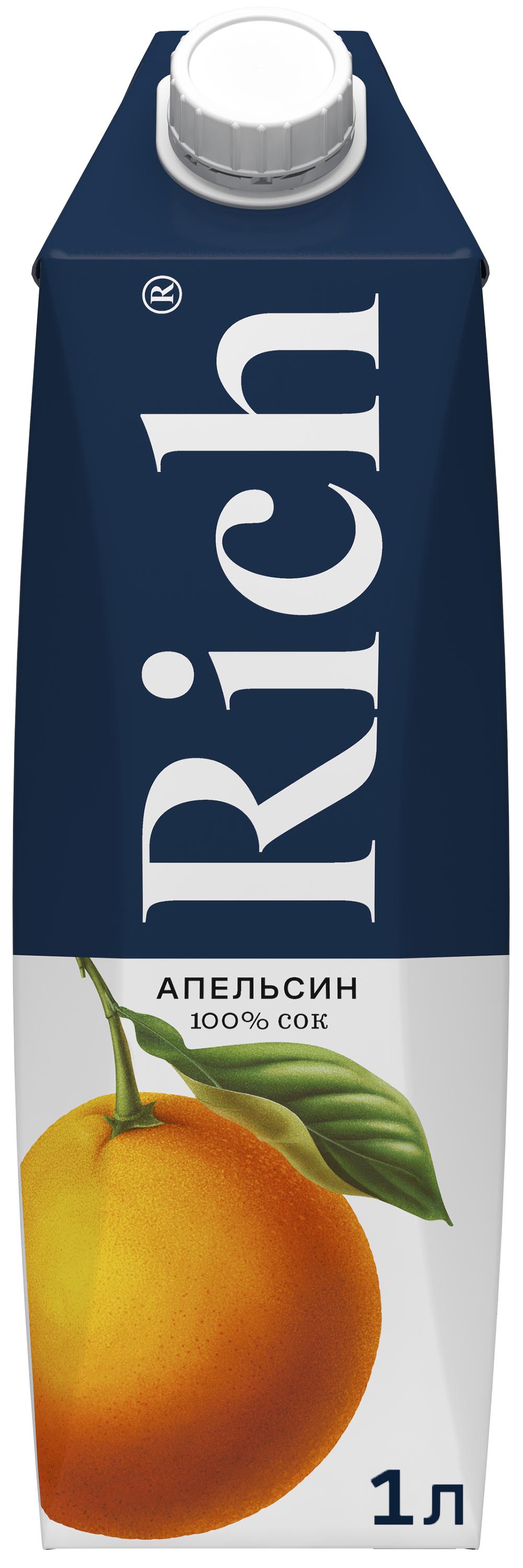 Сок Rich апельсин 1 л., тетра-пак