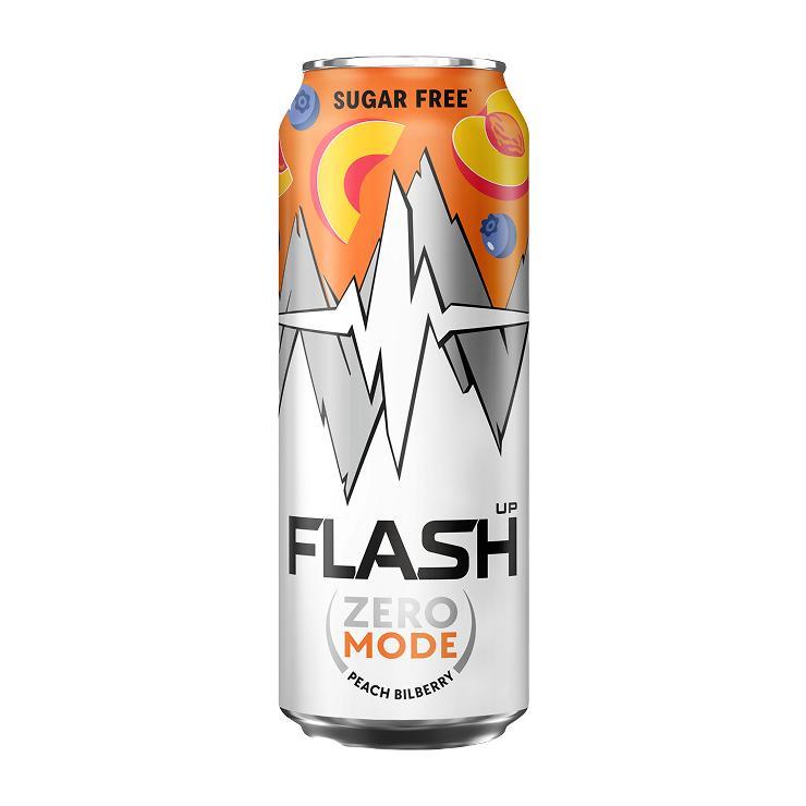Напиток энергетический Flash Up Zero Mode персик и голубика без сахара 450 мл., ж/б