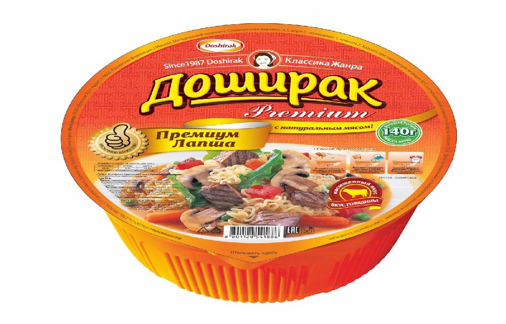 Лапша быстрого приготовления Доширак Premium говядина 140 гр., стакан