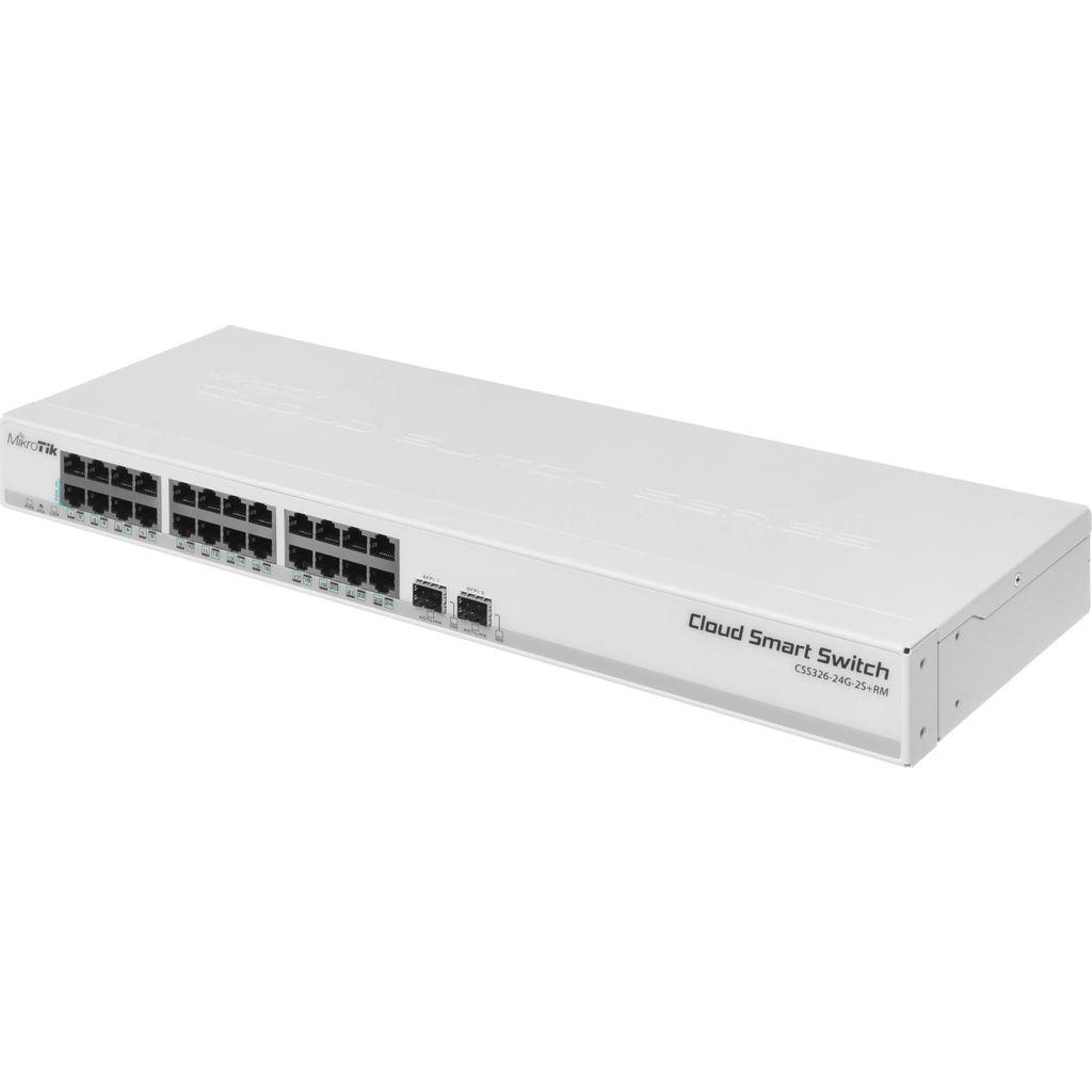 Коммутатор MIKROTIK CSS326-24G-2S+RM, управляемый