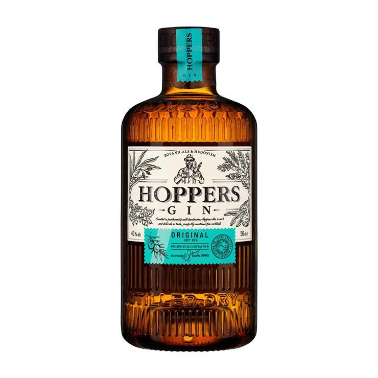 Спиртной напиток джин Hoppers Original dry сухой 40% Россия 500 мл., стекло
