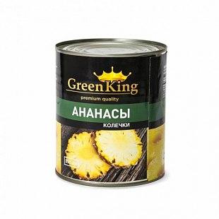 Ананасы Green King кусочки в сиропе 850 мл., ж/б