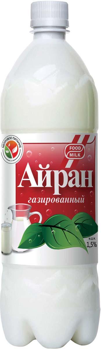 Айран газированный Food milk 1,5% 1 л., ПЭТ