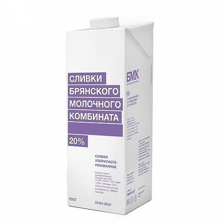 Сливки БМК ультрапастеризованные 20% 1 л., тетра-пак