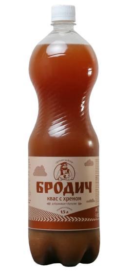 Квас Бродич с хреном 1,5 л., ПЭТ