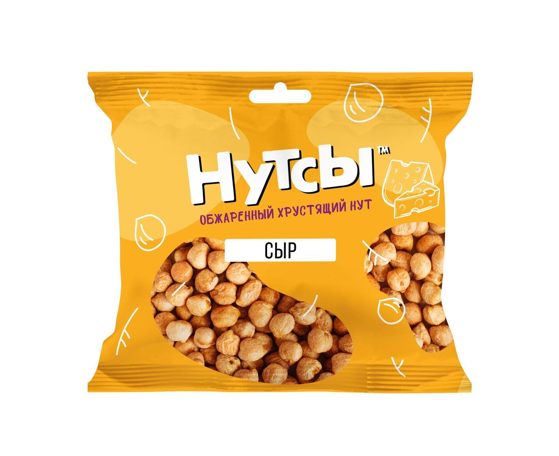 Чипсы нутовые Don Shelldon Нутсы со вкусом Сыра 50 гр., флоу-пак