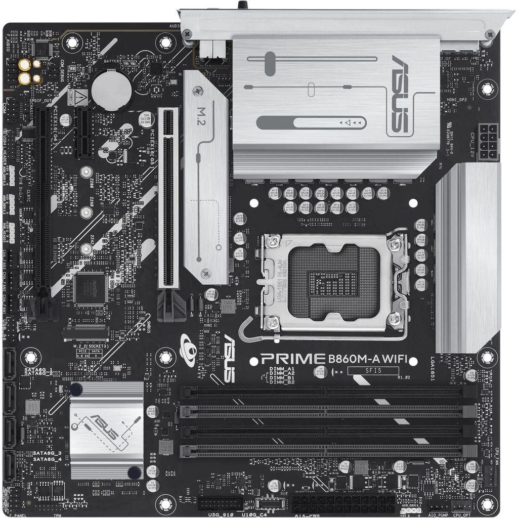 Материнская плата Asus PRIME B860M-A WIFI, Socket LGA 1851, Intel B860, mATX, Ret