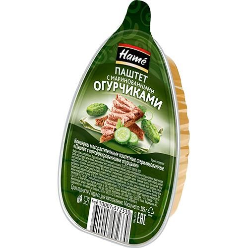 Паштет свиной Hame с маринованными огурчиками 105 гр., ламистер