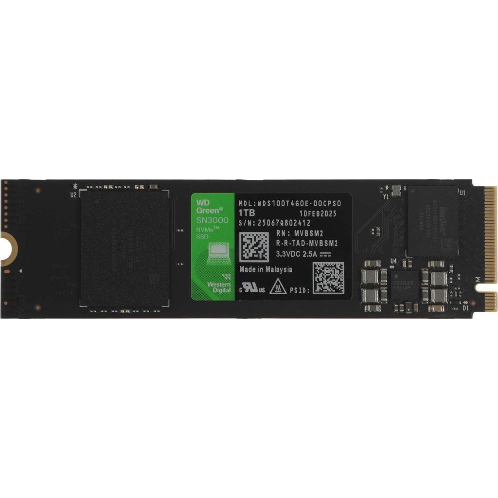 1ТБ SSD накопитель WD Green SN3000 M.2 2280, PCIe 4.0 x4, NVMe, M.2 [wds100t4g0e]