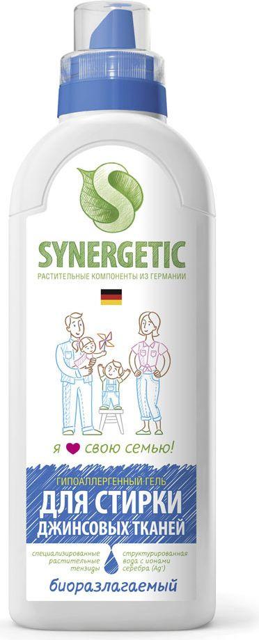 Гель Synergetic для стирки джинсовых тканей гипоаллергенный 750 мл 750 мл., ПЭТ