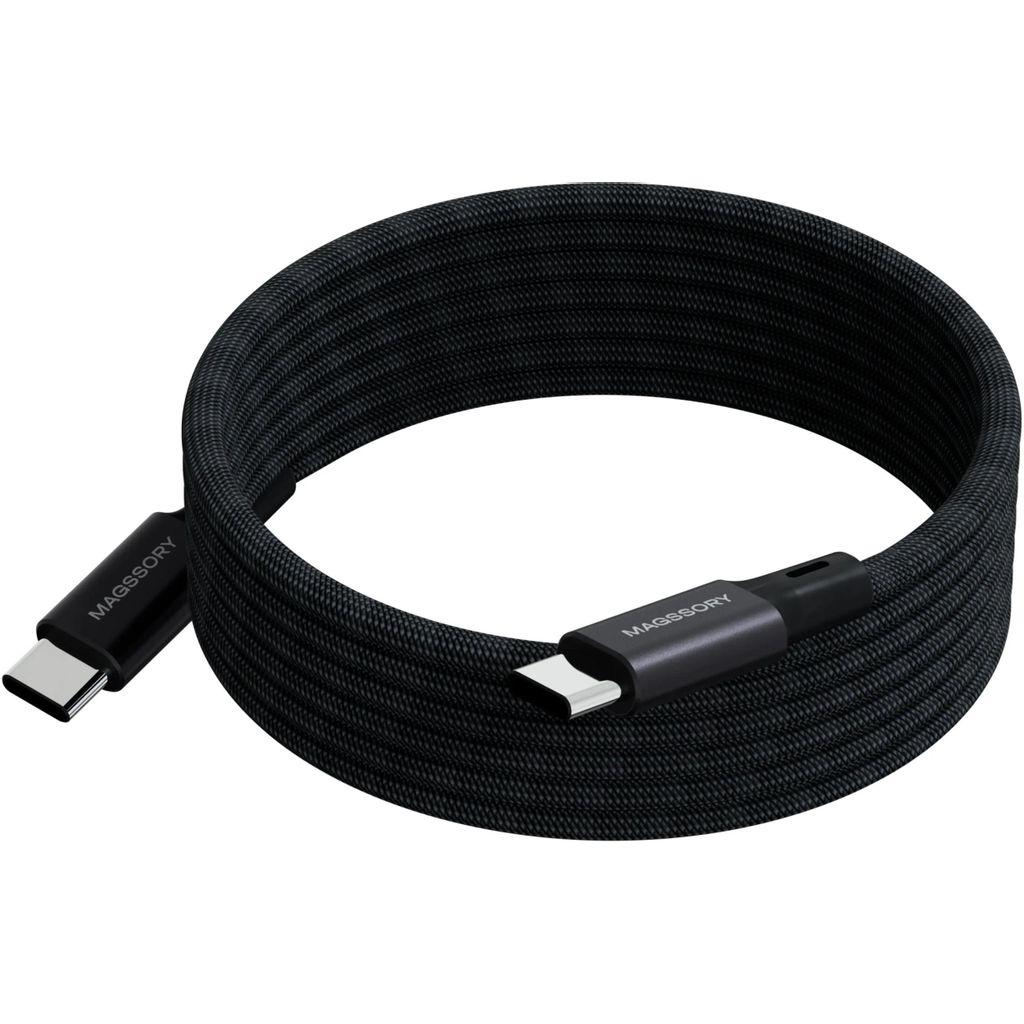 Кабель MAGSSORY CBL001, USB Type-C (m) - USB Type-C (m), 1.2м, MFI, черный