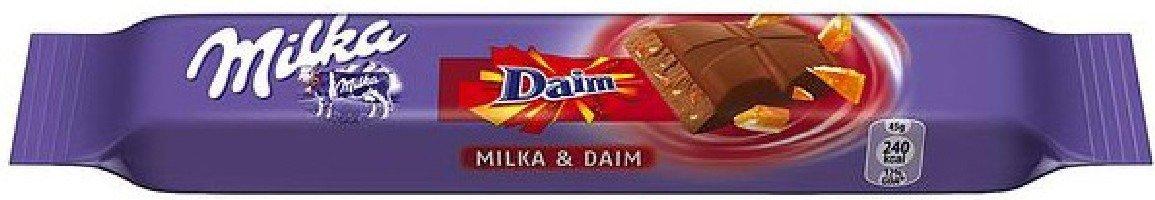 Батончик шоколадный Milka & Daim 37 гр., флоу-пак
