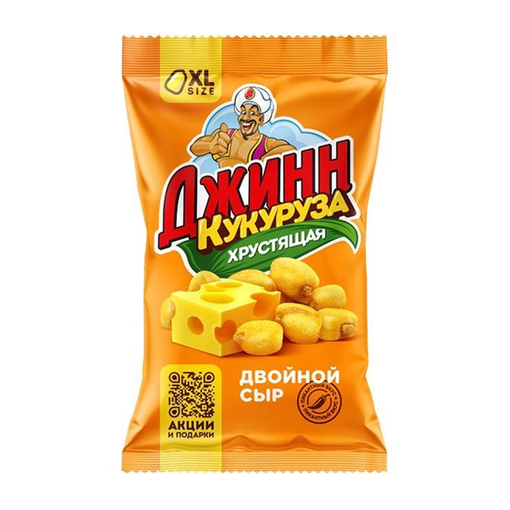Кукуруза Джинн жареная со вкусом двойного сыра и чили 35 гр., флоу-пак