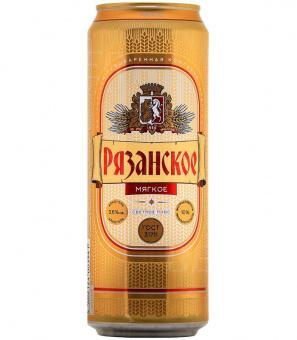 Пиво Хмелёфф Рязанское мягкое светлое фильтрованное пастеризованное 3,6% 450 мл., ж/б