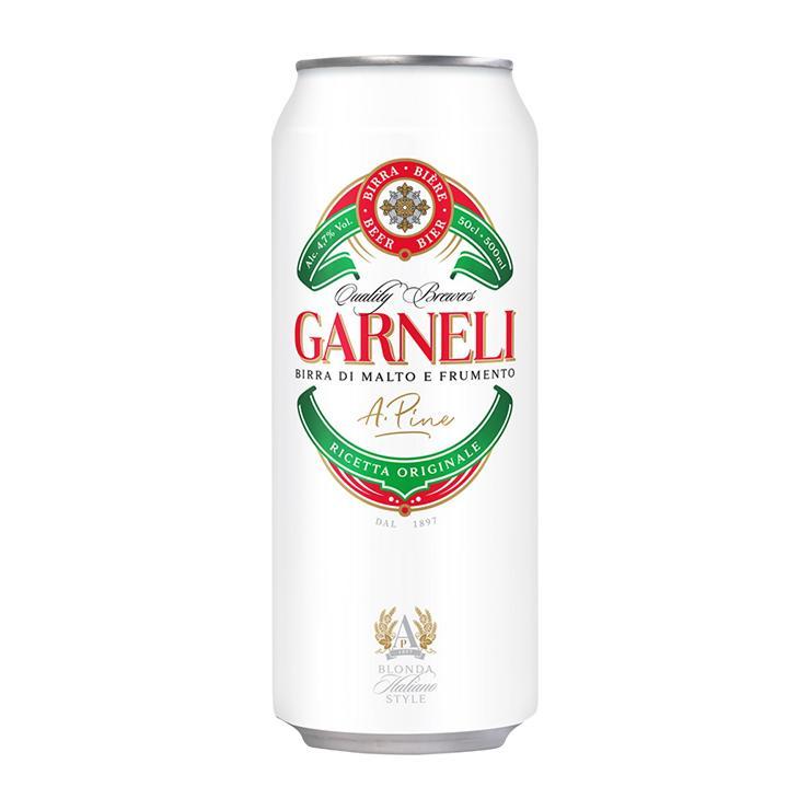 Напиток пивной Garneli светлый фильтрованный пастеризованный 4.7% 500 мл., ж/б