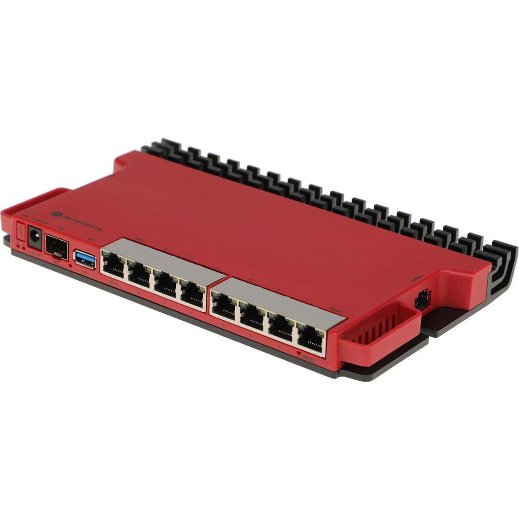 Маршрутизатор MIKROTIK L009UiGS-RM, 8 WAN/LAN, 1xSFP, красный