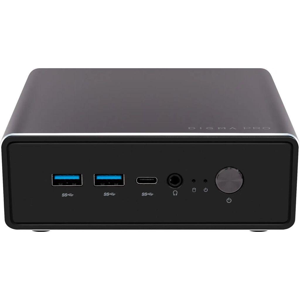 Неттоп Digma PRO Minimax U1 Intel Core i3 1215U, DDR4 8ГБ, 256ГБ SSD, Intel UHD Graphics, Windows 11 Pro, темно-серый и черный [dpp3-8cxw01]