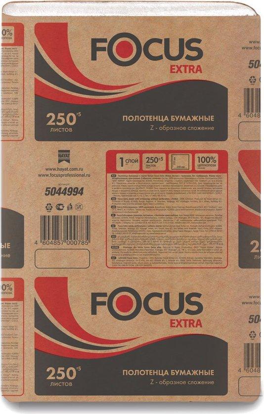 Полотенца бумажные Focus Extra 1 слой 250 листов, обертка