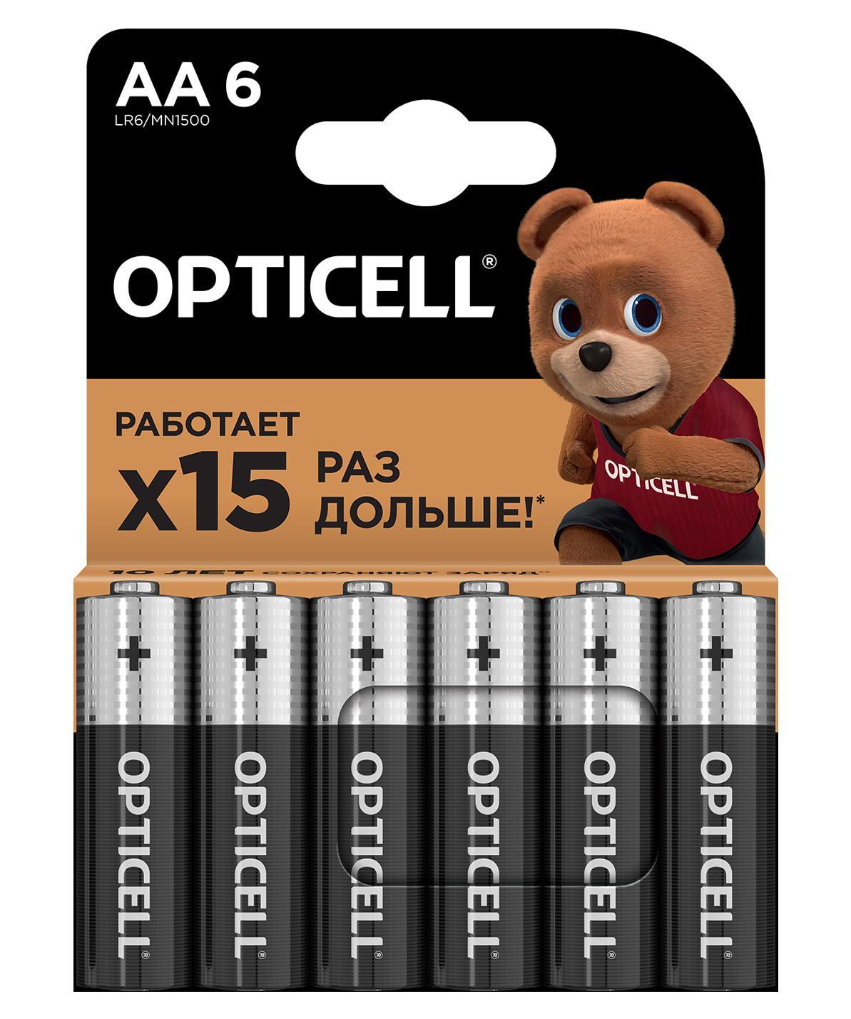 Батарейки Opticell Basic AA 6шт, блистер