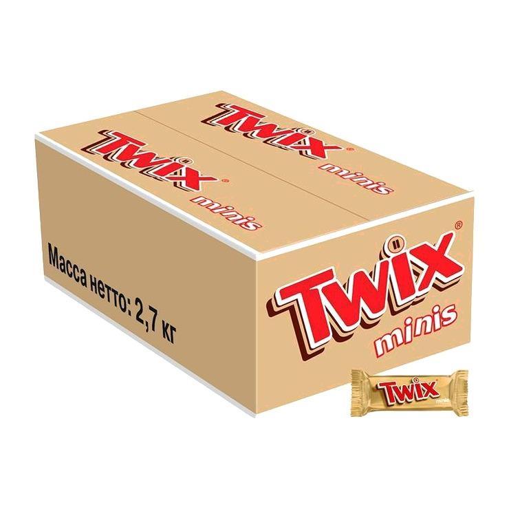 Конфеты шоколадные Twix Minis 2,7 кг., картон