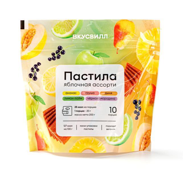 Ассорти из яблочной пастилы ВкусВилл 200 гр., дой-пак