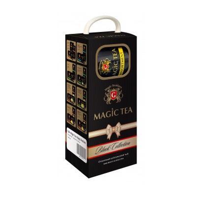 Чай черный Magic Brothers Magic Tea Black Collection листовой 100 гр. и в пакетиках 2 гр. х 25 шт. с кружкой, картон