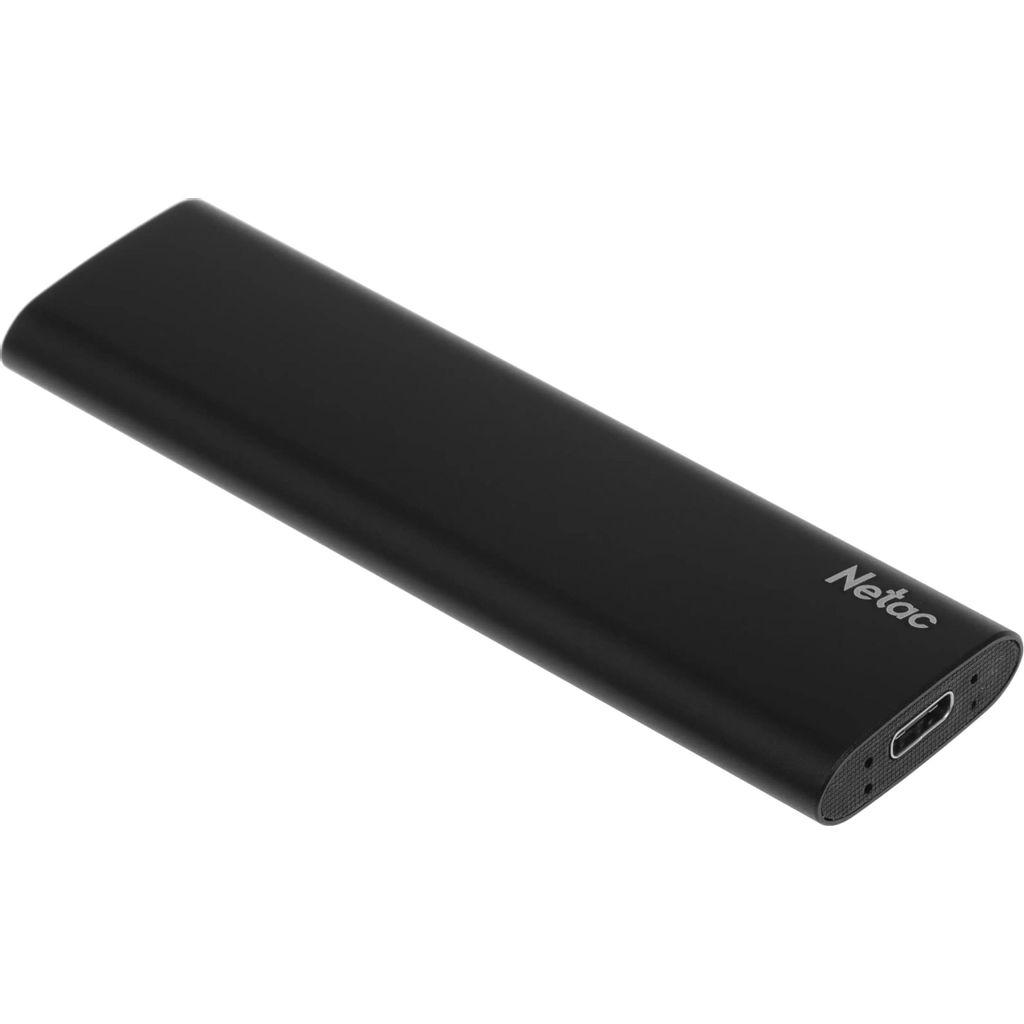 128ГБ Внешний диск SSD Netac Z Slim NT01ZSLIM-128G-32BK, USB-C, чтение - 550МБ/с, черный