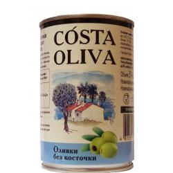 Маслины Costa oliva черные с косточками 300 гр., ж/б, 12 шт.