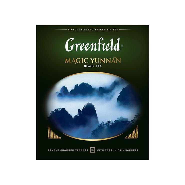 Чай черный Greenfield Magic Yunnan 100 пакетиков 200 гр., картон